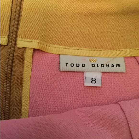 Todd Oldham Vintage 80 Rayon Pink Gold Dress Jacket Skirt Suit Y2K Office Siren - Picture 5 of 8